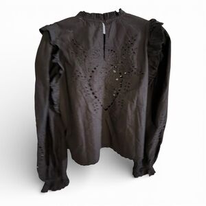 Love the Label Black Top | Chic Contemporary Blouse | Women’s Medium